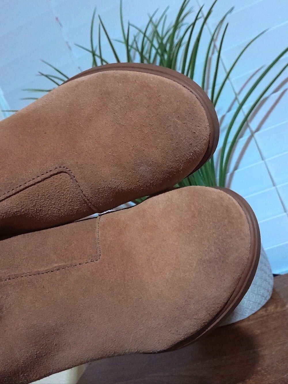 Sorel Evie brown suede/leather slip on side zip shoes women's Sz 7.5 - Picture 6 of 7